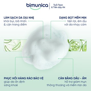 Bọt Rửa Mặt Cho Da Nhạy Cảm BIMUNICA GENTLE FOAMING CLEANSER FOR SENSITIVE SKIN 150ML