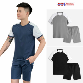 Bộ Đồ Nam MRO Cổ Tròn Tay Ngắn, Set Thể Thao Nam Chất Liệu Thun Lưới Mè Thấm Hút Mồ Hôi K1