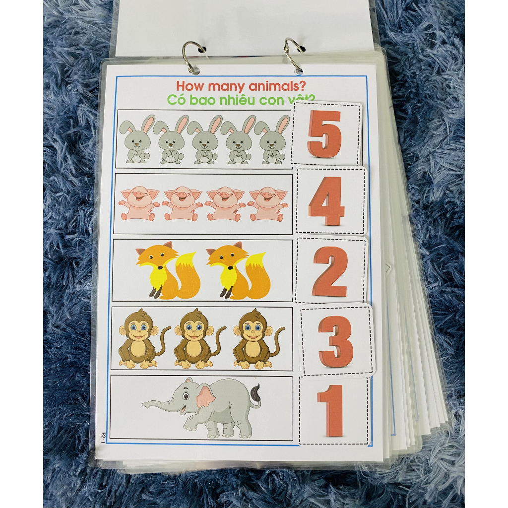 Bộ Học Liệu Montessori Bóc Dán, Đồ Chơi Toán Học Phát Triển Tư Duy Từ Sớm Cho Bé 1-6 Tuổi