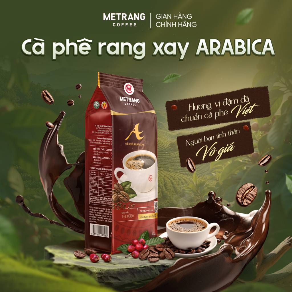 Cà phê rang xay Arabica METRANG nguyên chất đắng nhẹ hậu ngọt thơm lừng ...