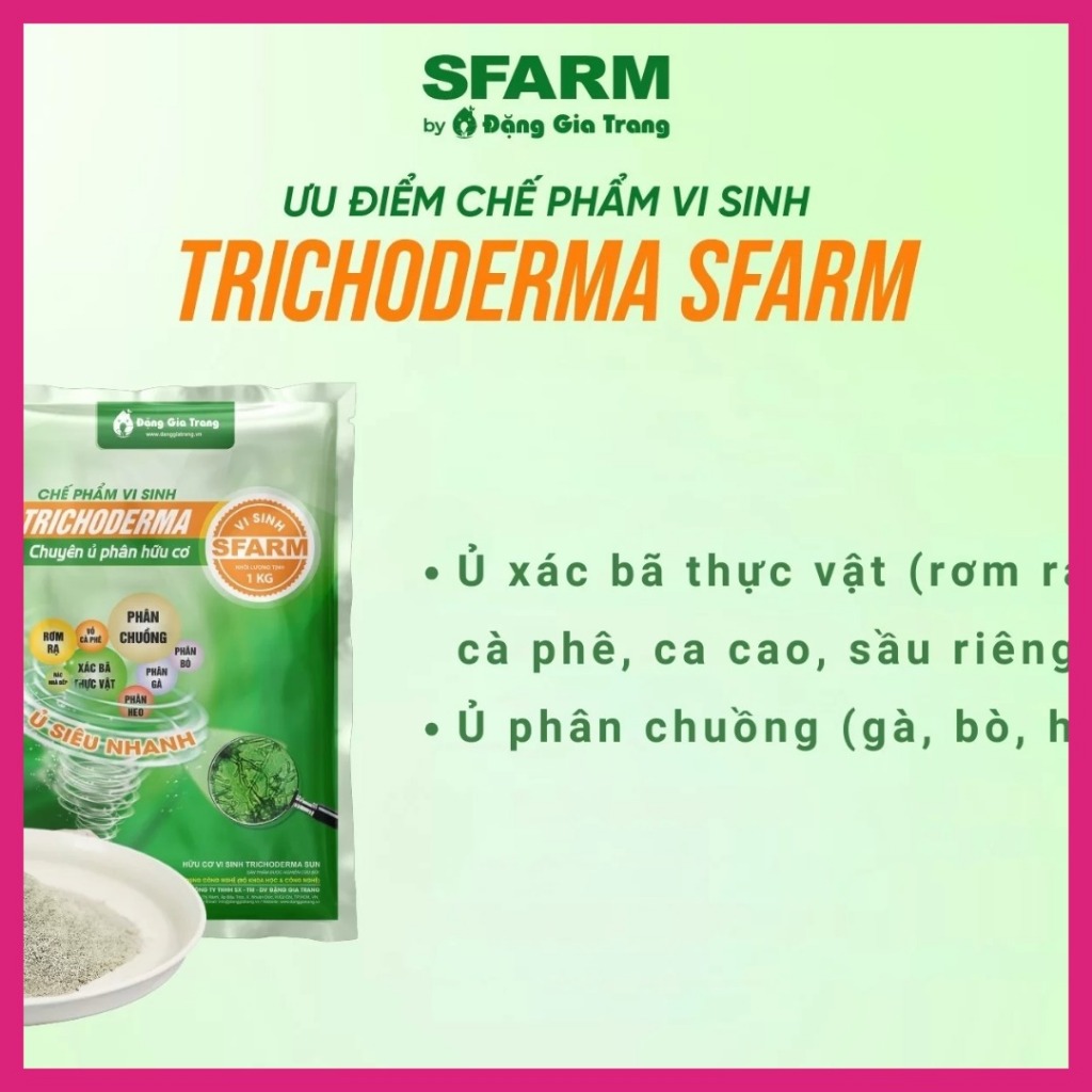 TRICHODERMA SFARM CHẾ PHẨM NẤM ĐỐI KHÁNG GÓI 1KG - CHÍNH HÃNG | Shopee ...