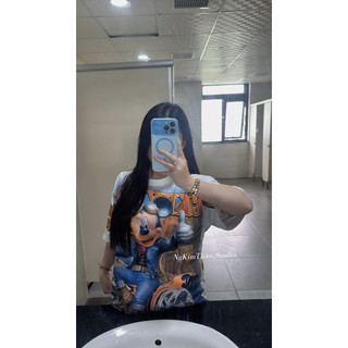 [ByNguyenKimThao] Áo Phông Cotton Mickey Motor 3D Hình In 2 Mặt