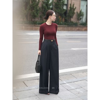 Áo thun cổ tròn bấu ly bèo HAGOO phong cách thanh lịch [A8041]