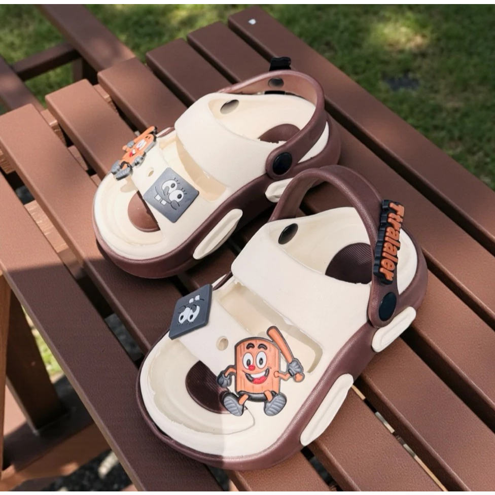 Dép bánh mì 2 quai Sandal Thời Trang Cho Bé Trai hoạt hình TUNG TUNG dễ thương mềm êm chân