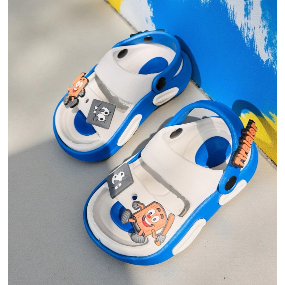 Dép bánh mì 2 quai Sandal Thời Trang Cho Bé Trai hoạt hình TUNG TUNG dễ thương mềm êm chân