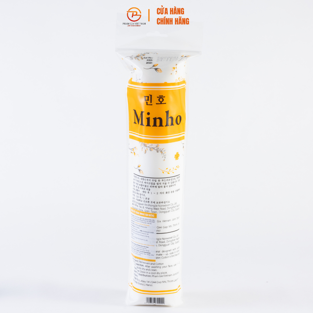 Bông Tẩy Trang Minho 150 Miếng - Mềm Mịn, Không Xơ Bông