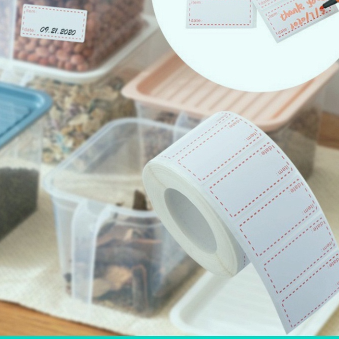 Cuộn 125 Nhãn Dán Ghi Thông Tin Ngày Tháng Giúp Bảo Quản Thực Phẩm Cho Nhà Bếp