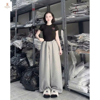 Set bộ áo babytee in nơ chấm bi mix quần xuông nỉ dày đẹp