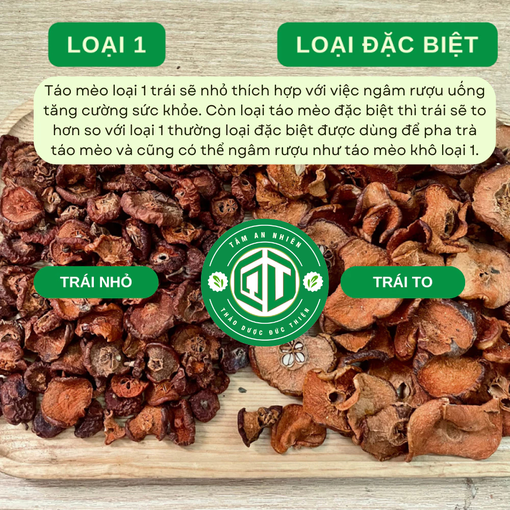 500g Sơn Tra (Táo Mèo Khô) Thái Lát, Quả Sơn Tra Bổ Thận Tráng Dương, Giúp Hạ Mỡ Máu, Giam Cân