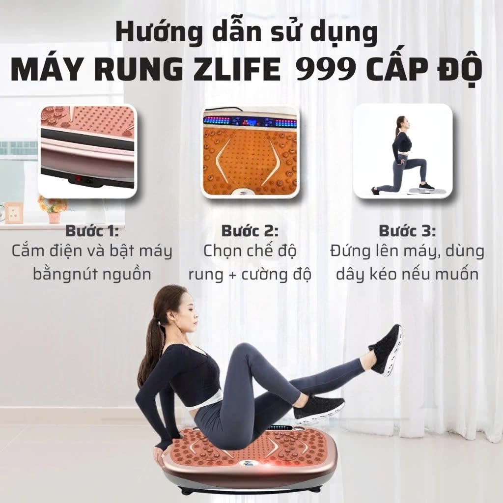 Máy Rung Toàn Thân Giảm Mỡ 999 Cấp độ, Máy Rung Tập Giảm Béo Tại Nhà Hiệu Quả Hơn Máy Chạy Bộ