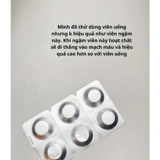 Thực phẩm bảo vệ sức khỏe viên nén đặt dưới lưỡi Glutathione 100mg