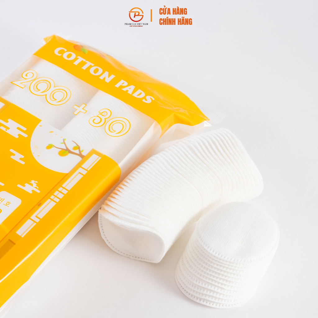 [Combo 3 Gói] Bông Tẩy Trang Minho 230 Miếng - Mềm Mịn, Không Xơ Bông