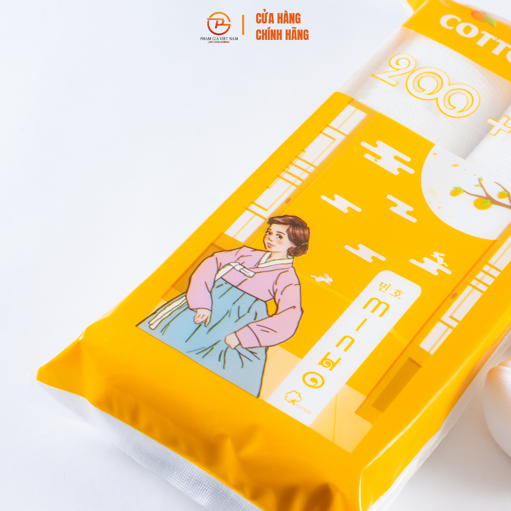 [Combo 3 Gói] Bông Tẩy Trang Minho 230 Miếng - Mềm Mịn, Không Xơ Bông