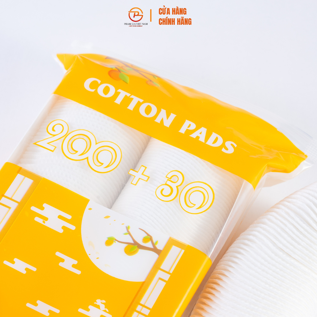 [Combo 3 Gói] Bông Tẩy Trang Minho 230 Miếng - Mềm Mịn, Không Xơ Bông