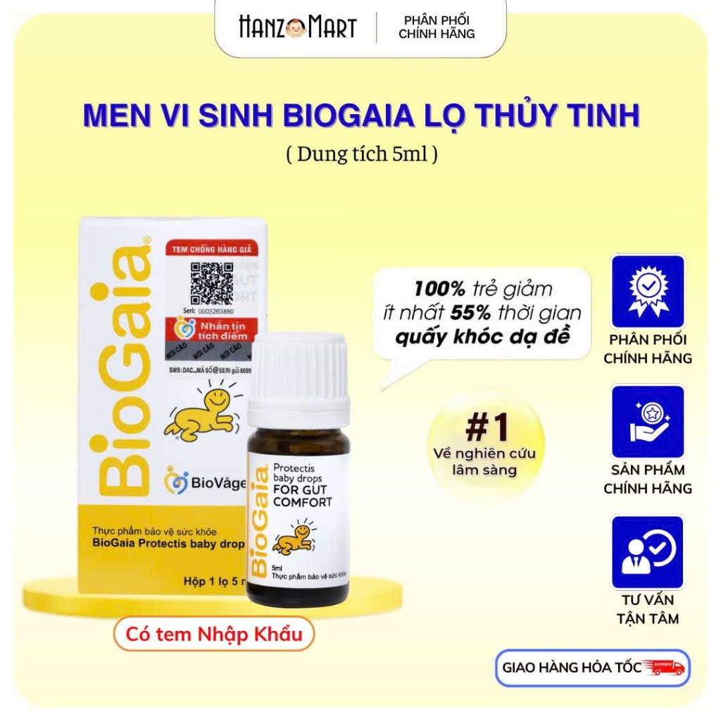 Men vi sinh BioGaia ProTectis Drops cải thiện hệ tiêu hóa xuất xứ Thụy Điển dung tích 5 ml-hanzo2009