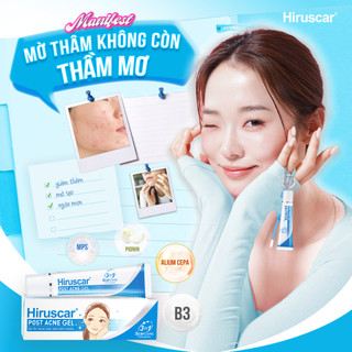 Bộ Gel giảm mụn nhanh 24h và Gel làm mờ sẹo mụn, thâm mụn Hiruscar Post Acne 5g
