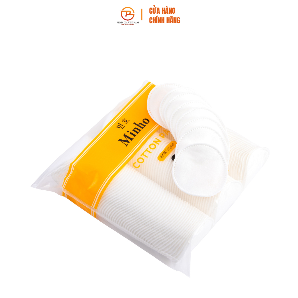 [Combo 3 Gói] Bông Tẩy Trang Minho 180 Miếng - Mềm Mịn, Không Xơ Bông