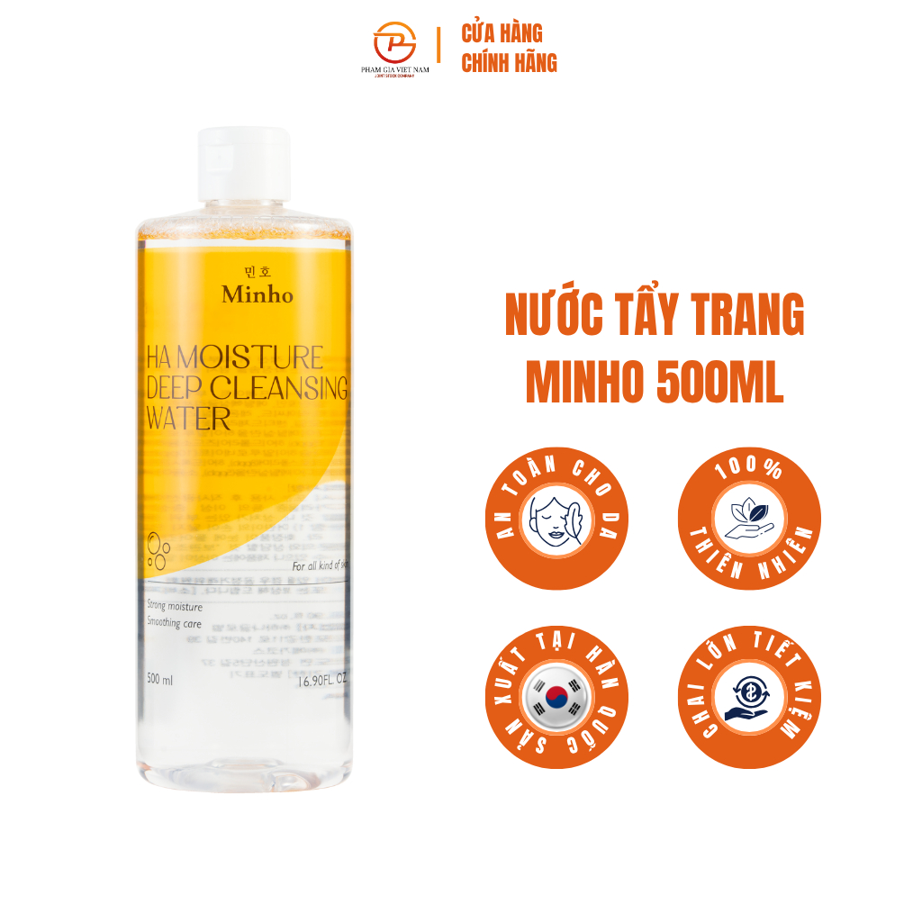 Nước Tẩy Trang Minho HA Moisture Deep Cleansing Water – Làm Sạch Dịu Nhẹ, Cấp Ẩm Ultra HA-G10, Phù Hợp Da Nhạy Cảm