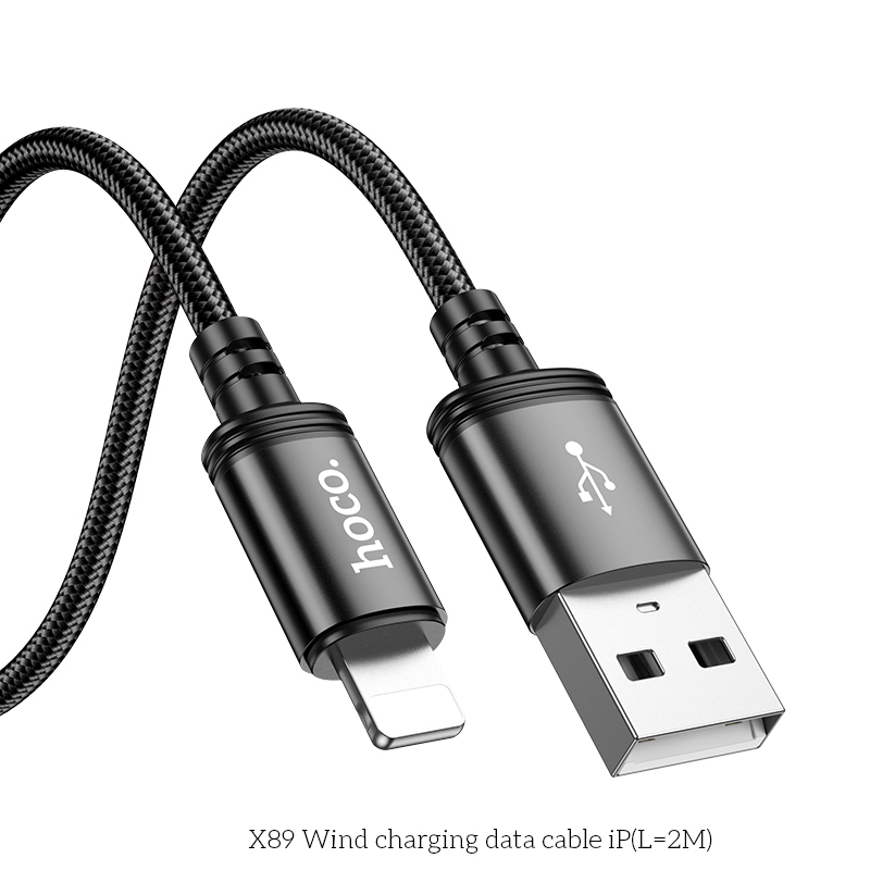 🔌 Cáp Sạc Nhanh USB - Light cho iP – Dài 2m, Bọc Dù Siêu Bền, Truyền Dữ Liệu Ổn Định, Hoco X59 / X89
