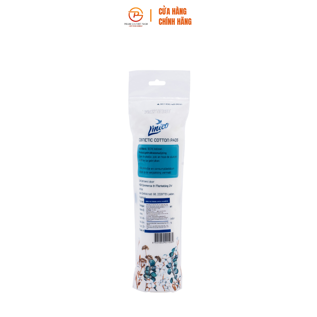 Bông Tẩy Trang Linteo 140 Miếng – Cotton Mềm Mịn, Không Xơ Bông, Làm Sạch Trang Điểm Cho Da Nhạy Cảm