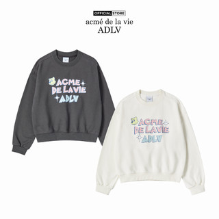 Áo Nỉ nữ ADLV AC Bear Candy dáng crop màu than chì/kem - Hàng chính hãng