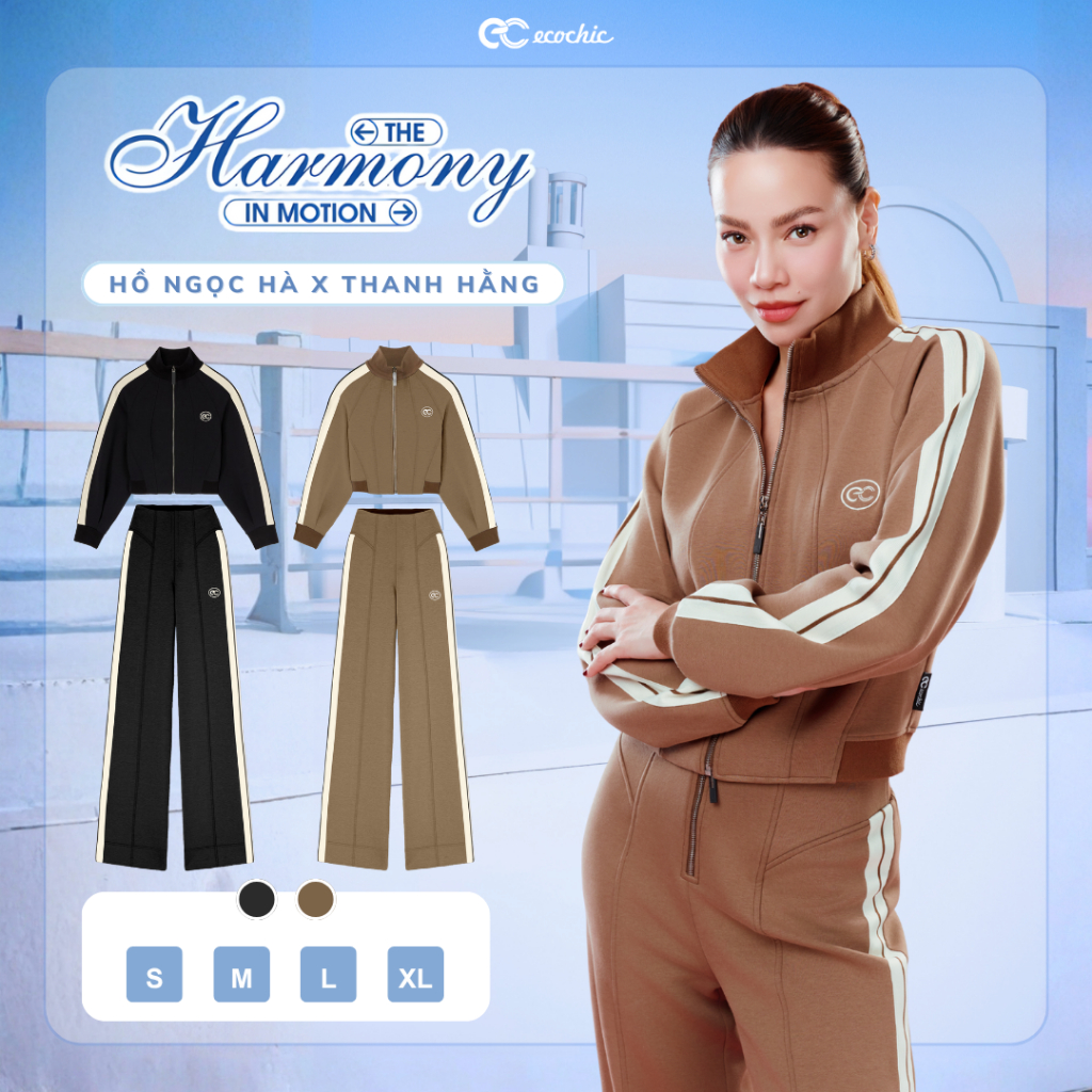 Set Bộ Lẻ Quần Váy ECOCHIC Thiết Kế Phối Viền Line Thể Thao Năng Động Chính Hãng HNH B210 B211
