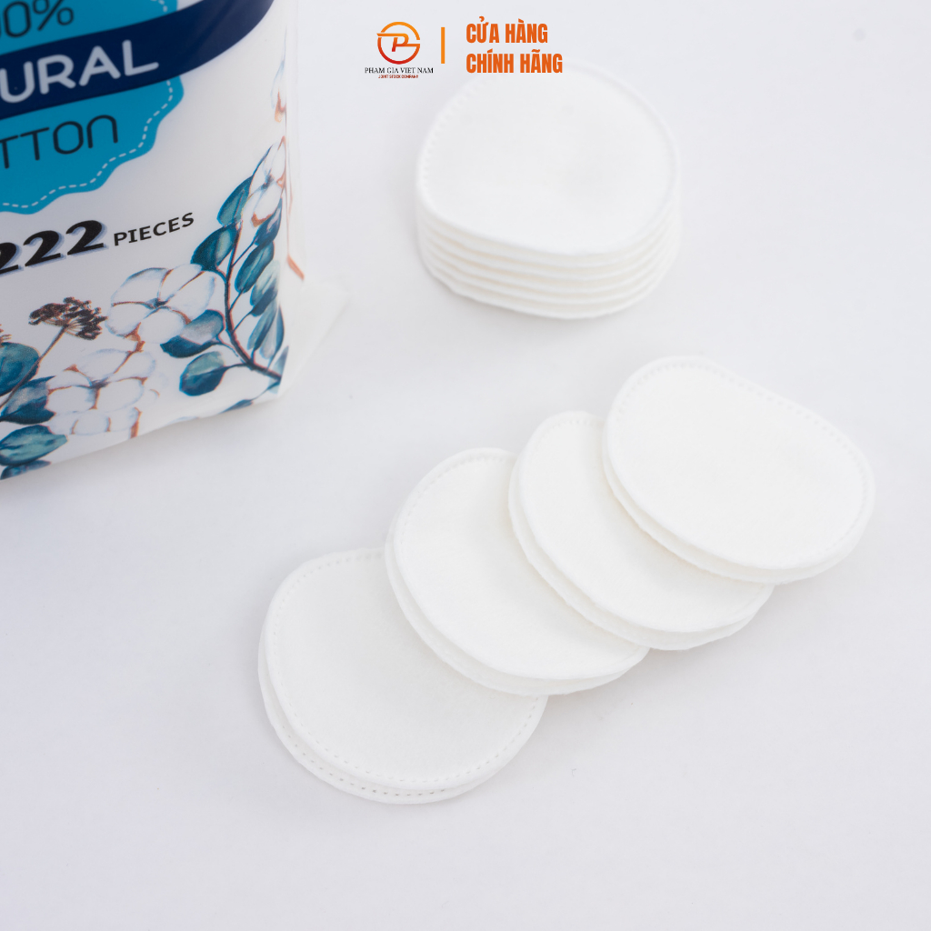 Bông Tẩy Trang Linteo 222 Miếng – Cotton Mềm Mịn, Không Xơ Bông, Làm Sạch Trang Điểm Cho Da Nhạy Cảm