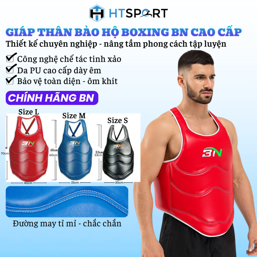 Áo Giáp Bảo Hộ Boxing, Áo Giáp Bảo Vệ Thân Ngực Đấm Bốc Muay Thái BN Nam Nữ Cao Cấp
