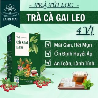 Trà Mát Gan Cà Gai Leo - Làng Mai - 4 vị Mát Gan, Hạ Mỡ Máu, Men Gan Cao, Xơ Gan. Hộp 30 gói