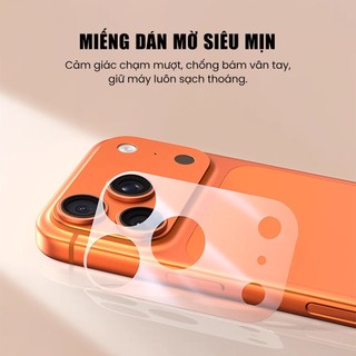 Miếng Dán Bảo Vệ Đế Camera iPhone 17 Pro Max PET Nhám KUZOOM Kèm Khung Dán