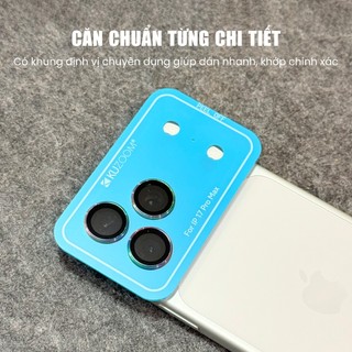 Miếng Dán Bảo Vệ Đế Camera iPhone 17 Pro Max PET Nhám KUZOOM Kèm Khung Dán