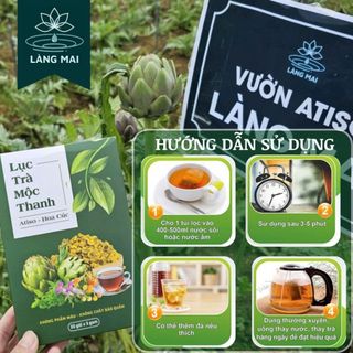 Trà Mát Gan Atiso Hoa Cúc - Làng Mai - 6 vị Mát Gan, Hạ Mỡ Máu, Men Gan Cao, Xơ Gan. Hộp 30 gói