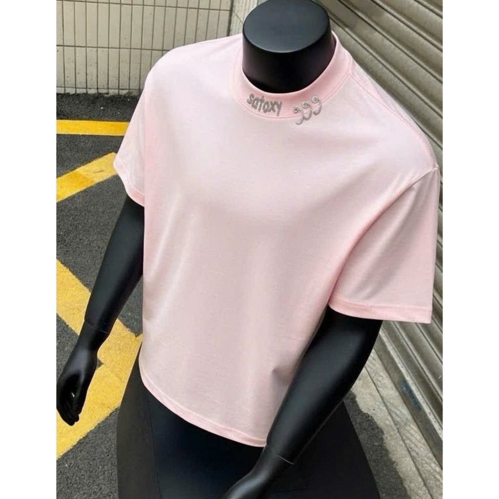 Áo thun Stee Cổ tròn K NECK II SATOXY mix khoen ICVCVNI Unisex Cotton
