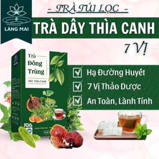 Trà Đông Trùng Dây Thìa Canh - Làng Mai - 7 Vị Thảo Dược Giúp Ổn Định Đường Huyết, An Toàn Lành Tính Hộp 30 gói