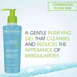Gel rửa mặt tạo bọt, không chứa xà phòng Bioderma Sebium Gel Moussant 200ml