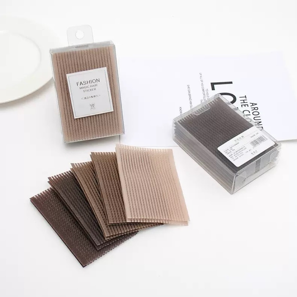 Set 10 miếng màu ngẫu nhiên dán tóc mái, giữ tóc mái trang điểm, giữ cài tóc cố định cho nữ