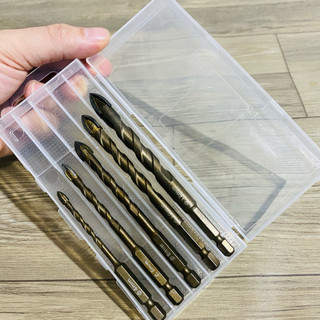Mũi khoan đa năng bộ 5 mũi 4-6-8-10-12 có chuôi lục giác và chui gài