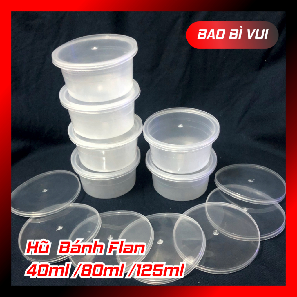 [Combo 100 cái] Hũ làm bánh flan, Hũ caramen - BAO BÌ VUI