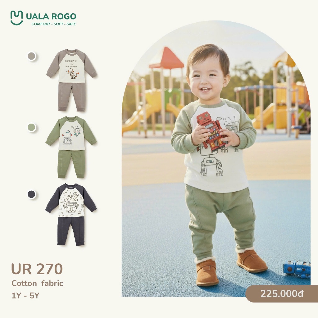 (9-24kg, 1-5Y) Bộ Dài Tay Uala Bé Trai UR2201 UR2272 UR2232 UR3684 UR3094 UR270 UR3894 UR3895