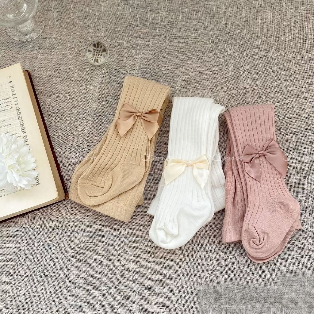 Quần Tất Len Bé Gái Co Giấn 4 Chiều Đính Nơ Từ 6 Tháng - 12 Tuổi BAISE