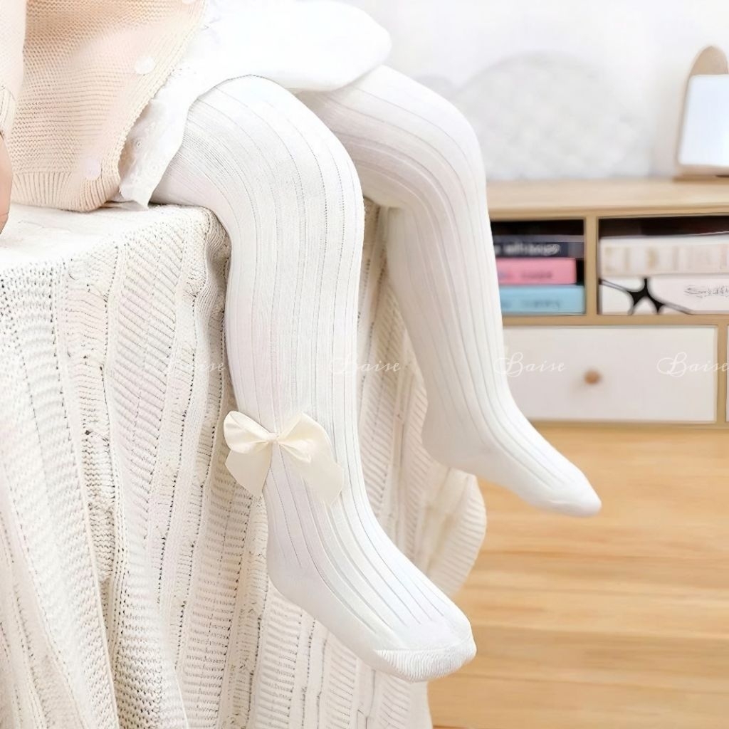 Quần Tất Len Bé Gái Co Giấn 4 Chiều Đính Nơ Từ 6 Tháng - 12 Tuổi BAISE