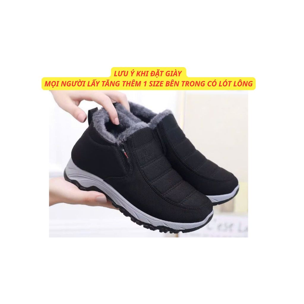 Giày Sneaker Lót Lông Cừu Quảng Châu  Giữ Ấm Chống Lạnh Đi Tuyết Size 36–41 Nam Nữ