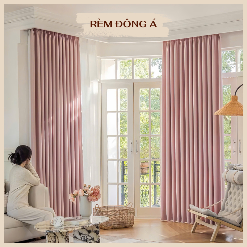 Rèm Cửa Rèm Cửa Sổ Trơn Cao Cấp Màu Hồng Phấn Nhẹ Nhàng, Ngọt Ngào ...