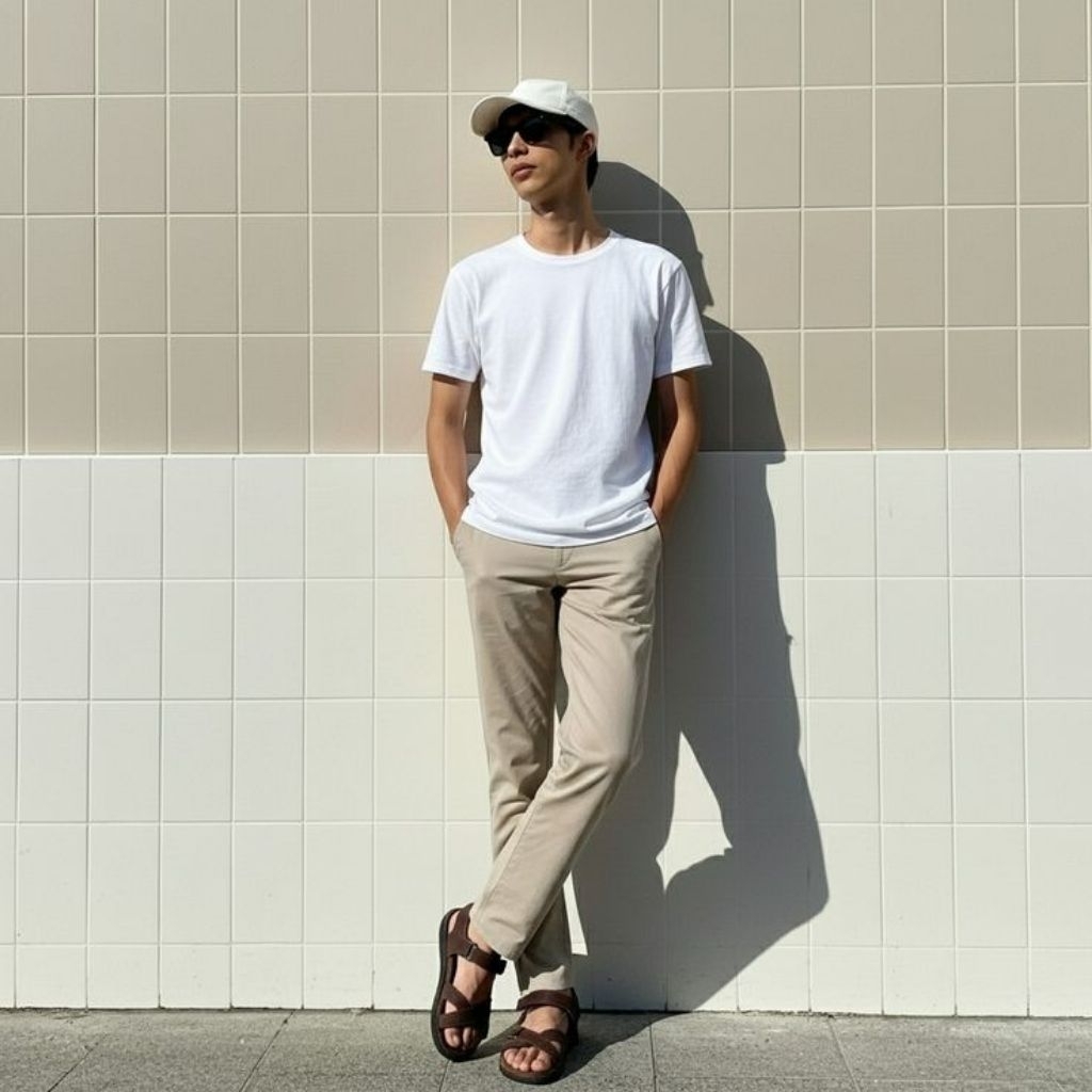 áo thun cotton cổ tròn nam nữ tay ngan menswear