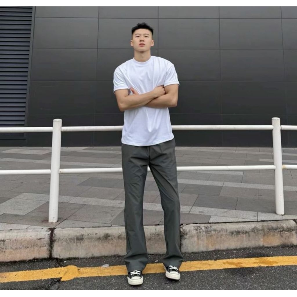 áo thun cotton cổ tròn nam nữ tay ngan menswear