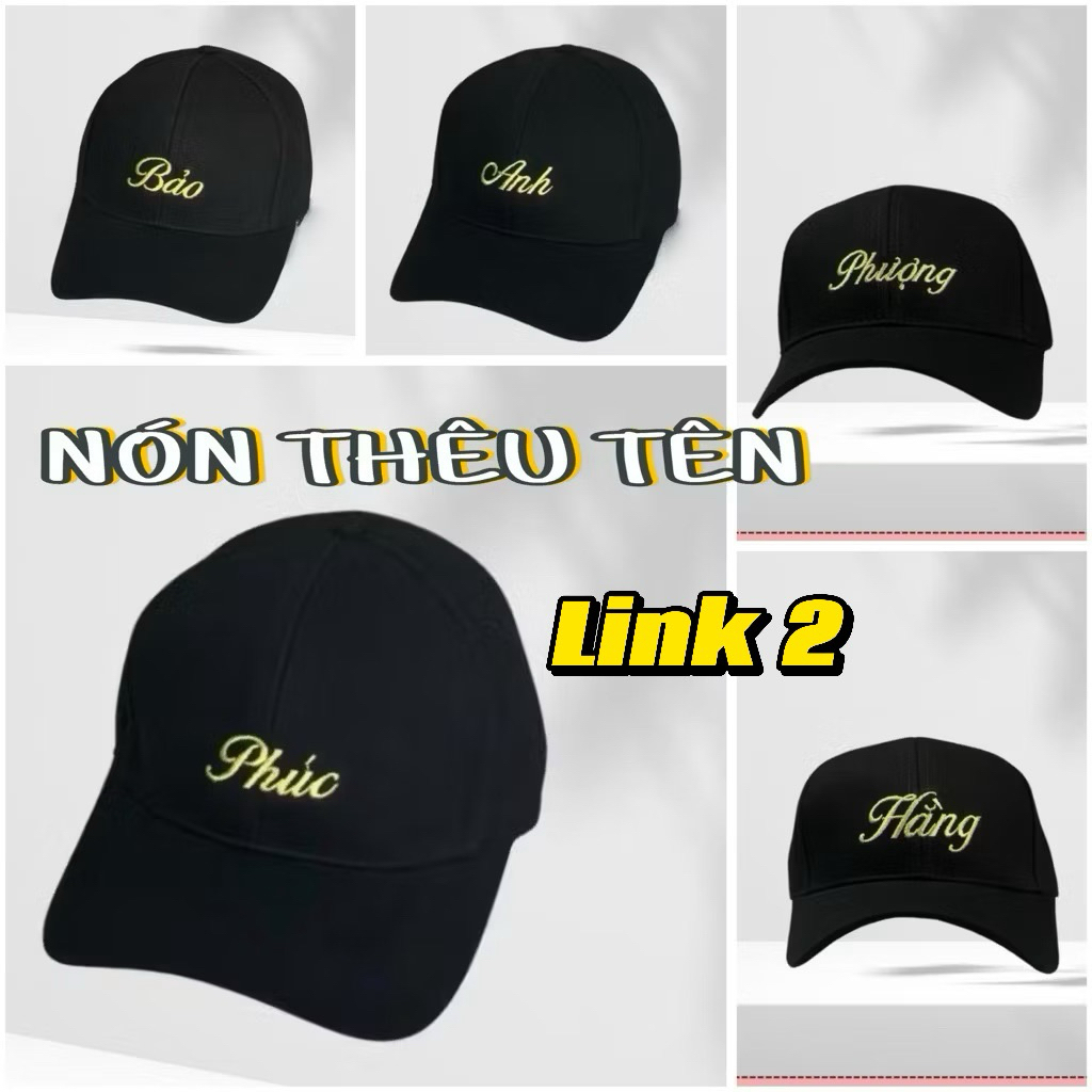 [ Link 2] MŨ NÓN THÊU TÊN THỜI TRANG