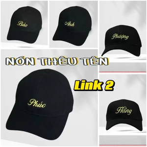 MŨ NÓN THÊU TÊN THỜI TRANG