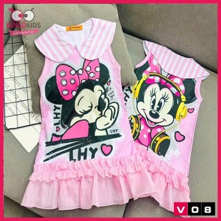 Váy bé gái noel, giáng sinh chất thun lạnh Ann's Kids in 3D họa tiết đáng yêu