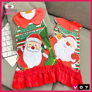 Váy bé gái noel, giáng sinh chất thun lạnh Ann's Kids in 3D họa tiết đáng yêu