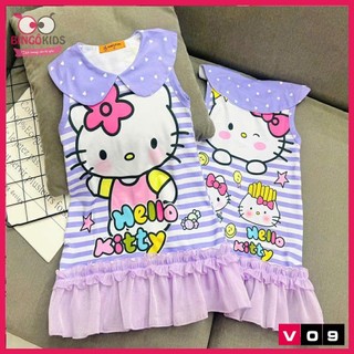Váy bé gái noel, giáng sinh chất thun lạnh Ann's Kids in 3D họa tiết đáng yêu